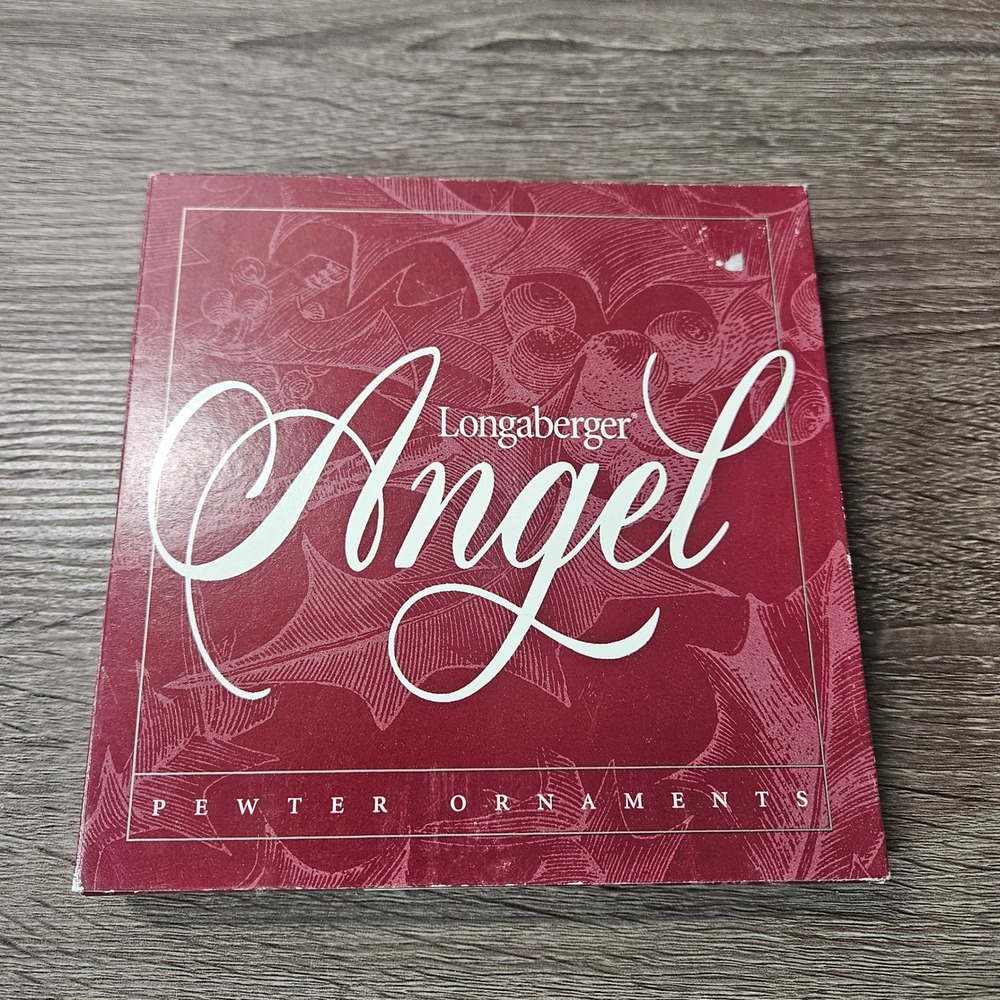 Longaberger Angel Pewter Ornaments Set of 4 1999 Christmas Holiday 71072 Silver